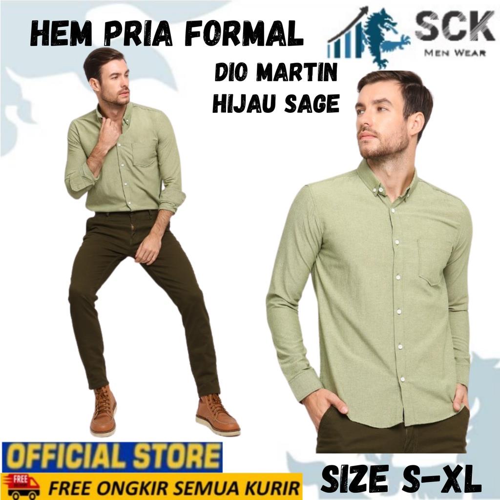 Kemeja Pria Lengan Panjang DIO MARTIN Polos Halus ukuran S-XL / Hem Formal Kantor / Pakaian Kerja Laki-laki - sckmenwear GROSIR