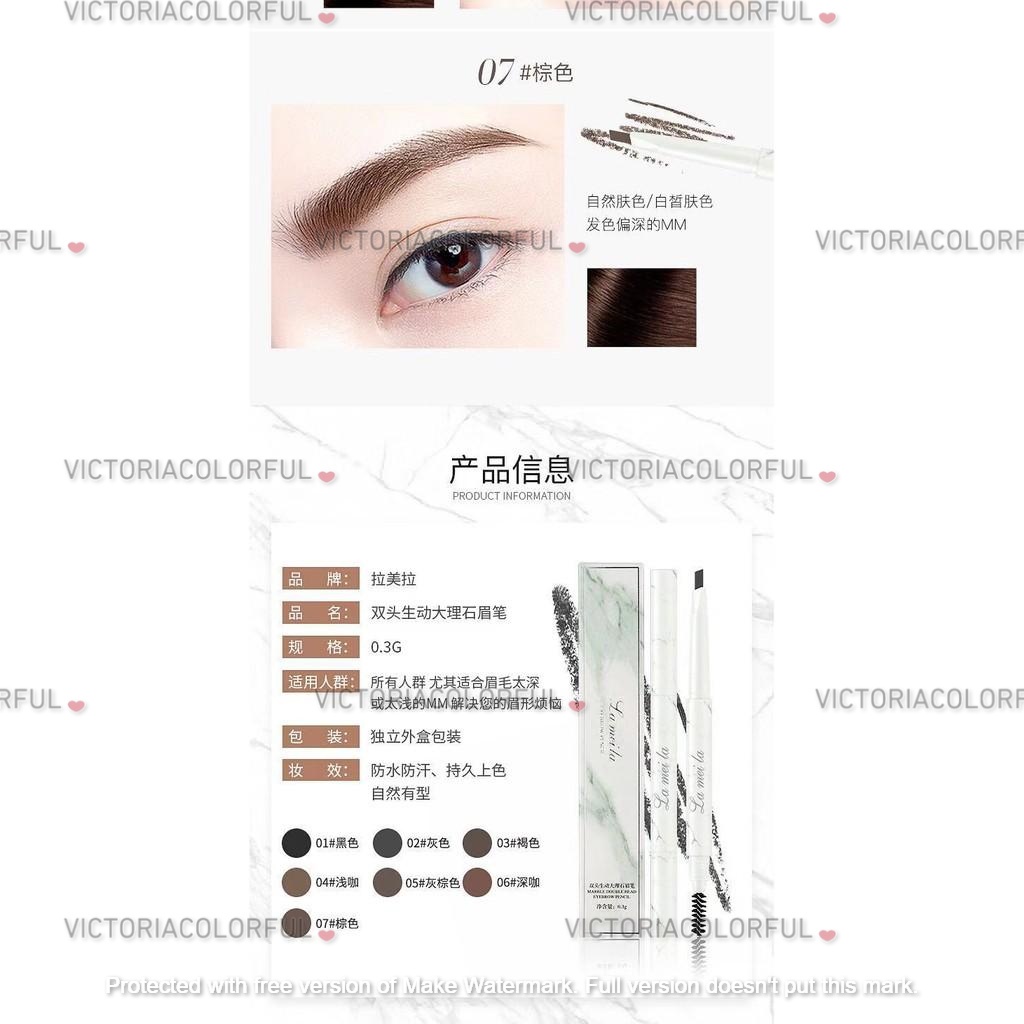 (COD) Lameila Pensi Alis Putar Otomatis Dua Sisi Motif Marmer