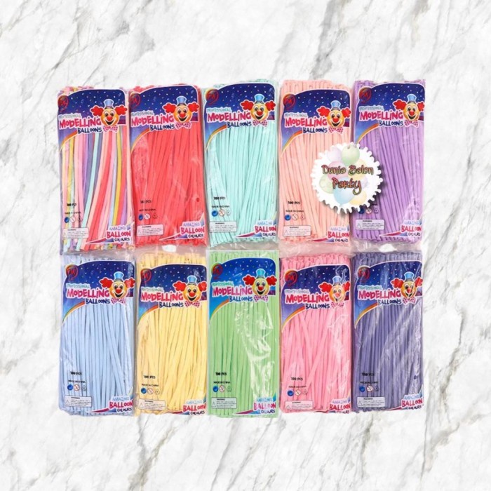 PER PACK 100 Pcs Balon Latex Pentil Pastel / Balloon Twist Macaron