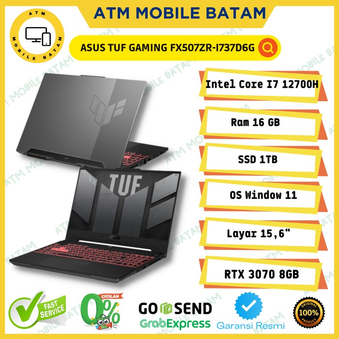 ASUS TUF Gaming F15 FX507ZR I737D6G i7 12700H/16GB/1TB/RTX3070/W11+OH