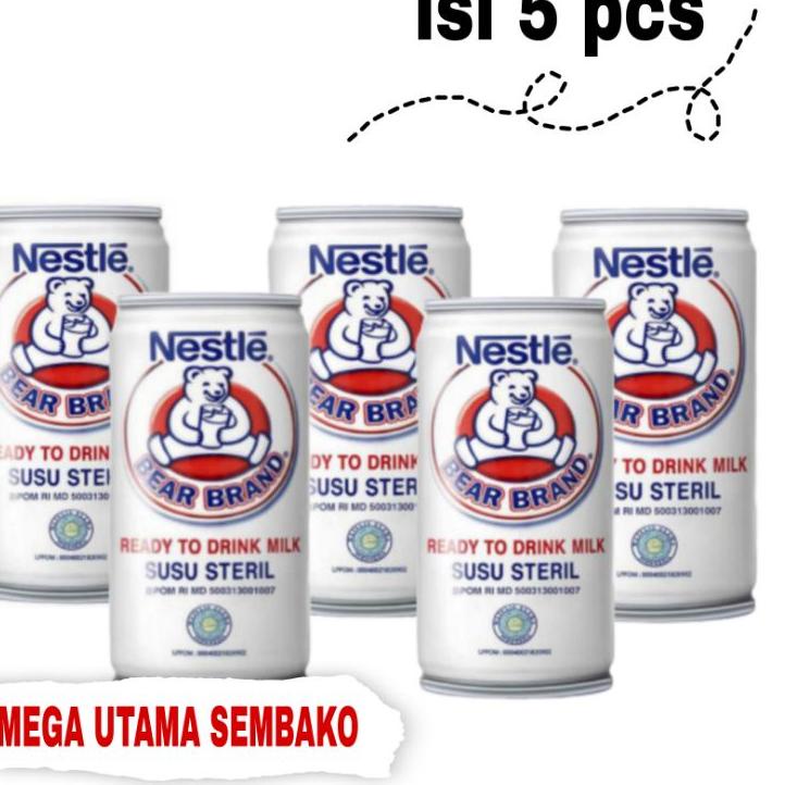 

♪ Bear brand 189 ml susu beruang paket isi 5 kaleng ❃