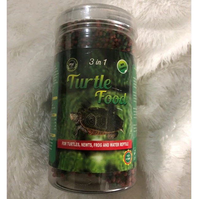 Pelet Pakan Makanan Kura Kura Reptil Amfibi Tortoise 2mm HSW Turtle Food 3in1 350GR