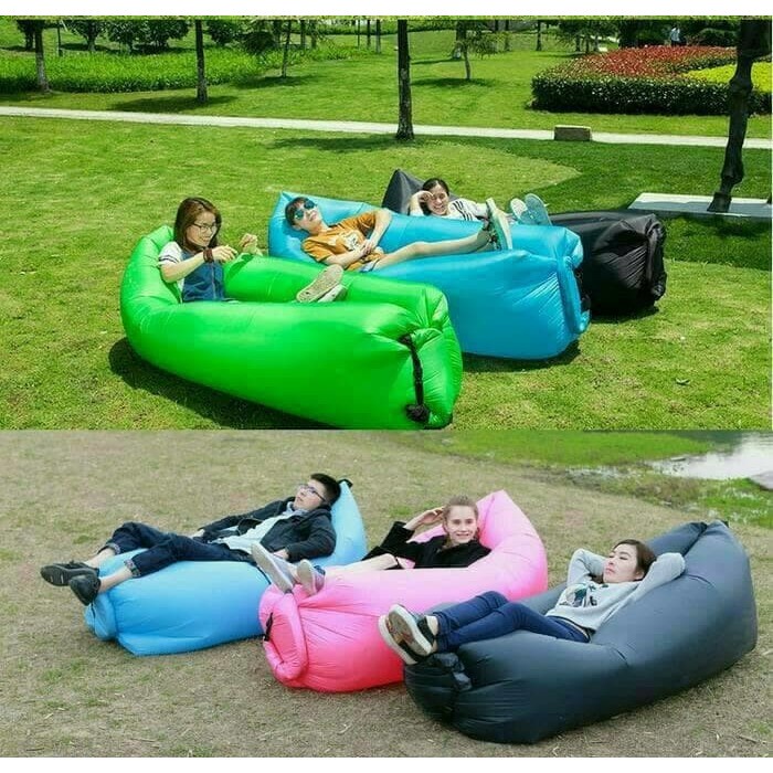 (ZENIA) LAZY BAG  AIR BED SOFA ANGIN SOFA PANTAI SOFA SANTAI TRAVELING