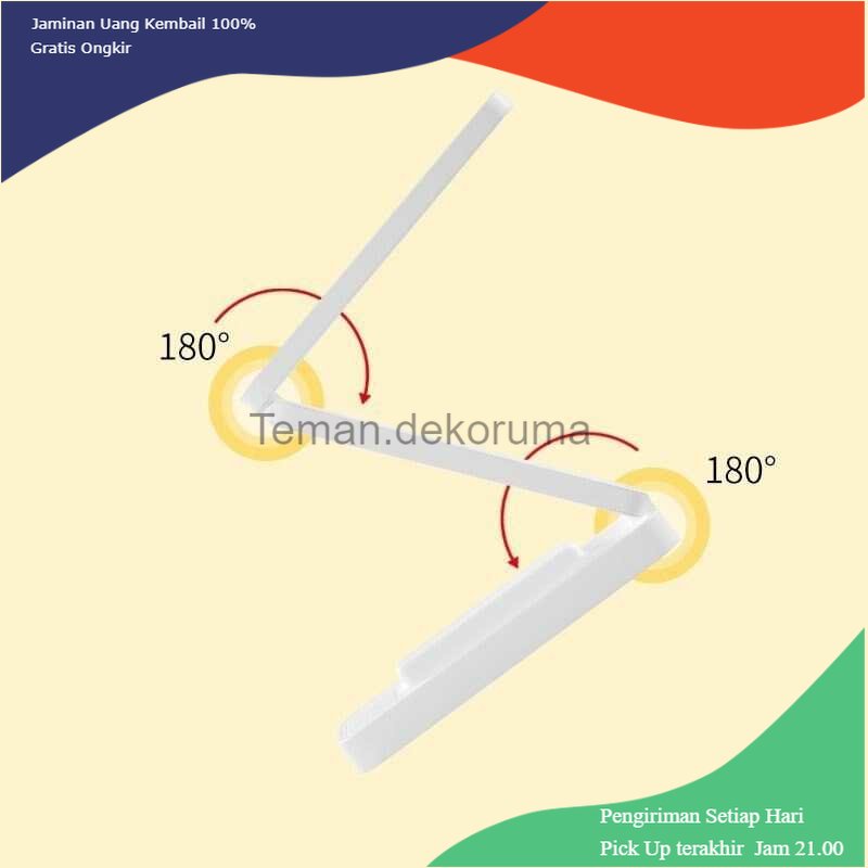 TD - LMP SUOLIANG Lampu Meja Belajar Rechargeable Foldable 3 Color 8W - SL-947