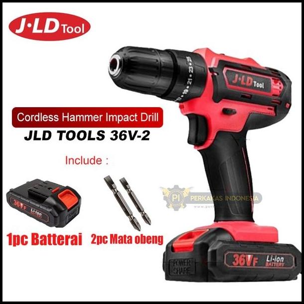 Cordless Hammer Impact Drill Jld Tool 36V-2 Mesin Bor Tembok Baterai