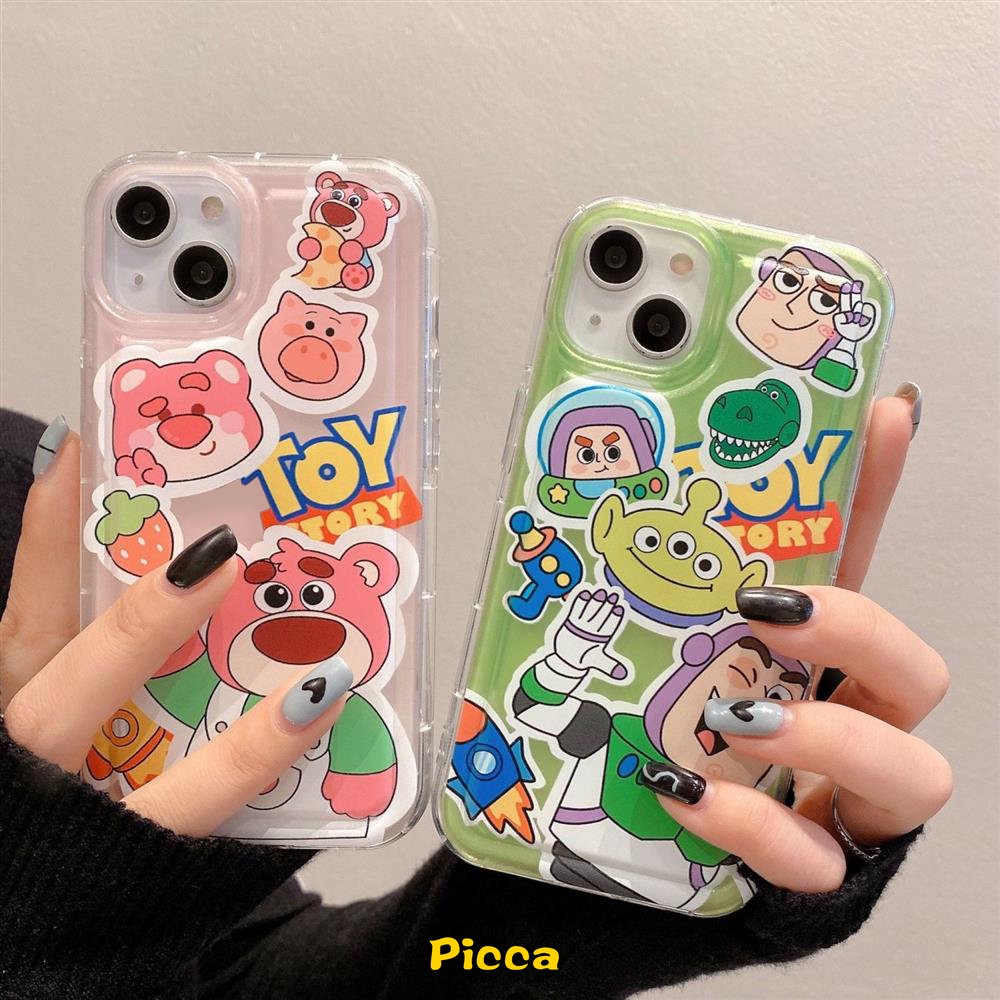 Case Cerita Mainan Kartun Untuk Redmi 9T 10 9C NFC 9A 10A A1 Redmi Note 9 10 10s 11 11s Note11 Note10 Note10s Note9 Cute Manyo Buzz Lightyear Alien Lembut Airbag Anti-Jatuh Shockproof Case