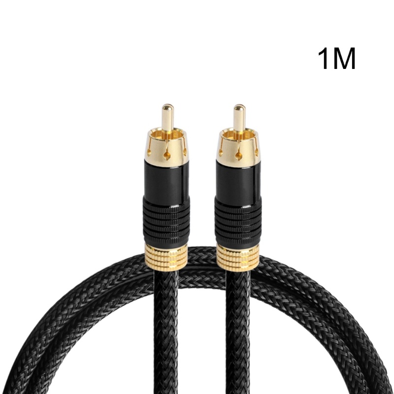 Zzz Kabel Coaxial Digital RCA Male to RCA Male Kabel Subwoofer Lapis Emas 24K