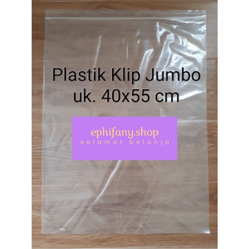 Plastik Klip Jumbo Uk 40X55 Cm Ziplock Bening Super Besar Tebal 0.5 001