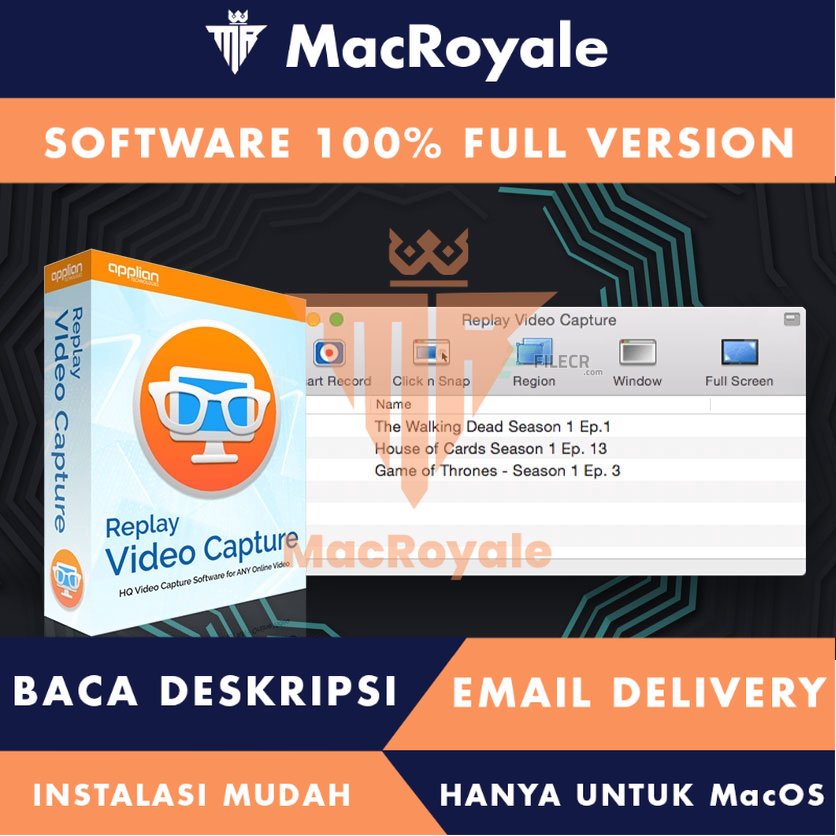 [MacOS] Applian Replay Video Capture (310) Full Version Lifetime Full Garansi