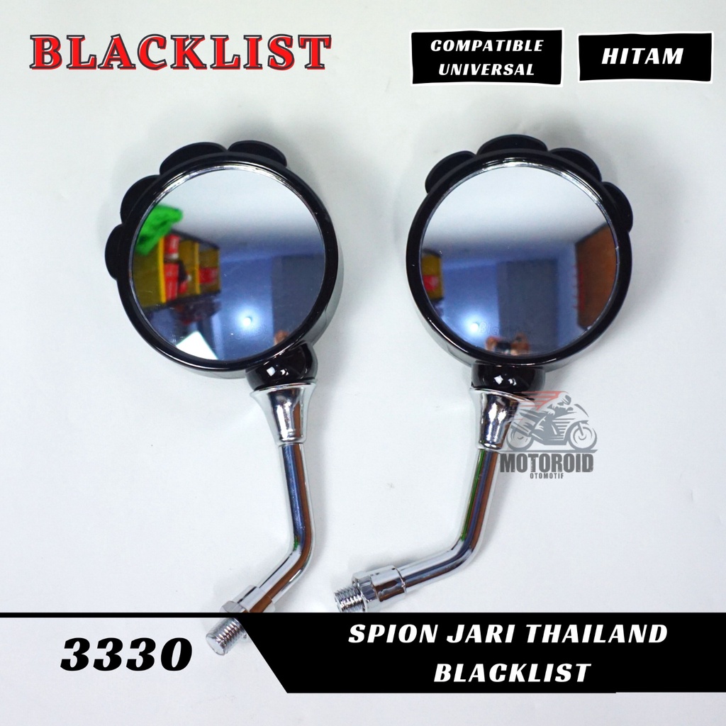 SPION GEMPAL THAILAND TIANG CHROME MIROR CLEAR BENING UNIVERSAL