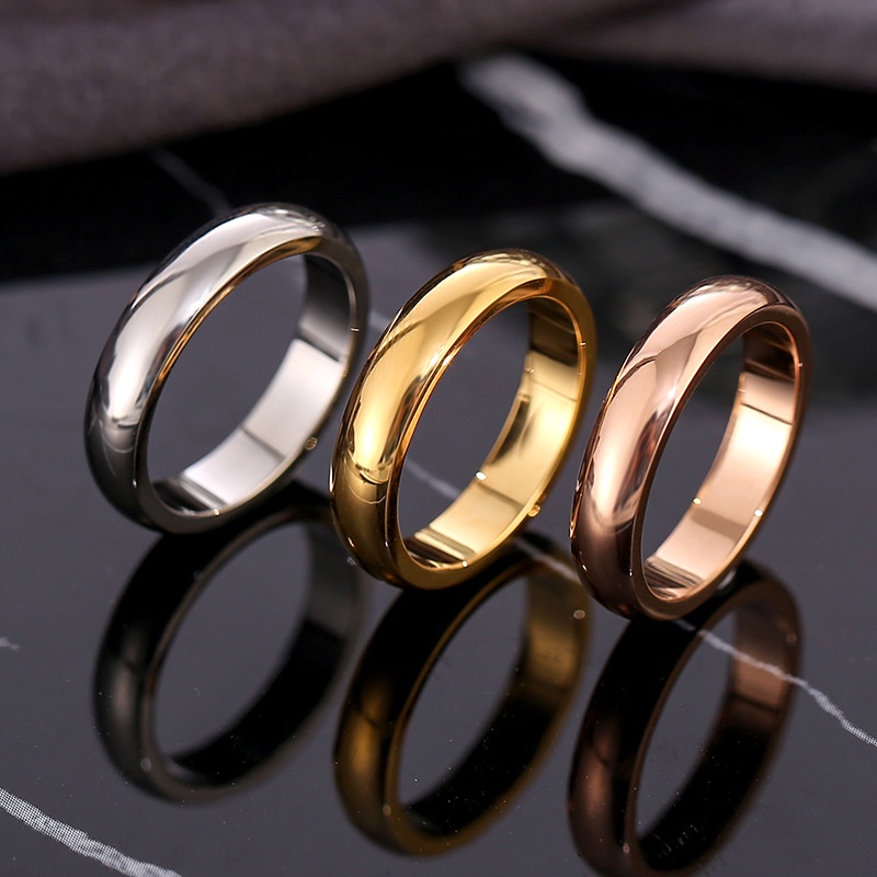 Cincin Bentuk Bulat Bahan Titanium Steel | Sendok Garpu Bahan Stainless Steel | Cincin Model Terbuka Untuk Wanita | Hadiah Liburan | Anti Pudar | Cincin Pasangan | Cincin Pria | Cincin Untuk Wanita | Tas Ransel Wanita Model Korea / Jepang