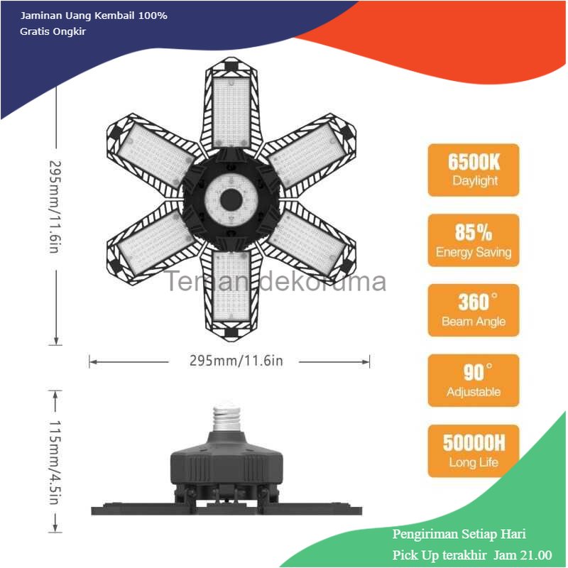 TD - LMP Oobest Lampu Bohlam LED Cool White 6500K 20000 Lumens E26 200W 265V - T-200