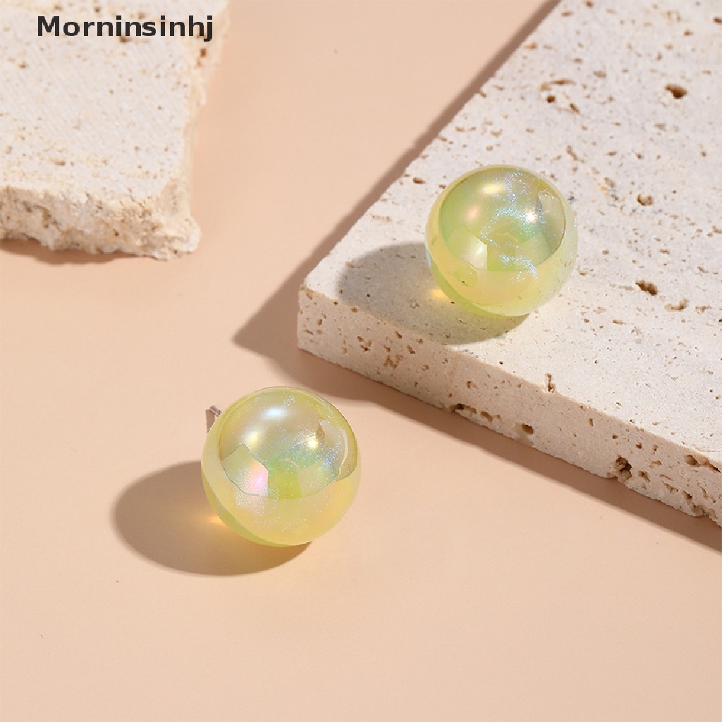 Mornin 1pasang Baru Lucu Studs Hoop Earrings Temperamen Cinta Hati Warna-Warni Anting Mutiara Halus Lembut Anting Cinta Kecil Pernikahan Perhiasan Fashion id