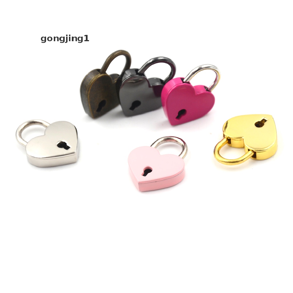 Ggg Gembok Mini Love Bentuk Hati Padlock Tiny Luggage Bag Case Lock Dengan Kunci ID