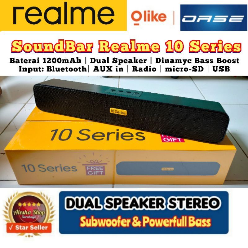 [GARANSI] SoundBar OLIKE Realme 10 SERIES S3 Super Bass Stereo Wireless Dual Speaker Bluetooth