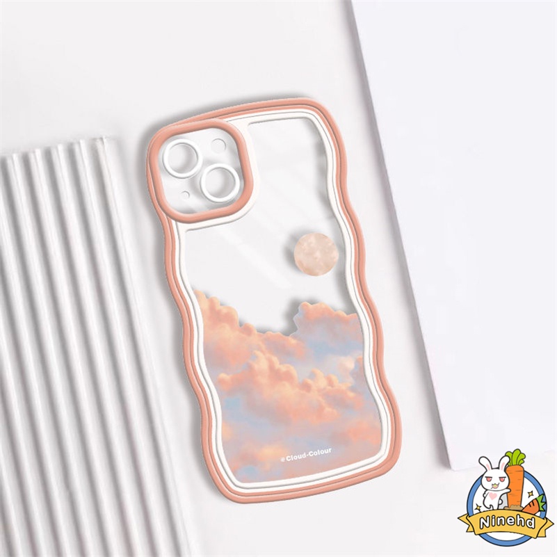 Kompatibel Untuk Samsung A14 A04s A04e A04 A03s A03 A13 A12 A22 A32 A33 A54 A53 A73 A23 M23 A52s A52 A72 A71 A51 A31 A02s A21s A34 A50 A50s A30s A30 A20 A11 A10 S20 S21 FE S22 Ultra Awan Warna-Warni Wavy Edge Shockproof Phone Case