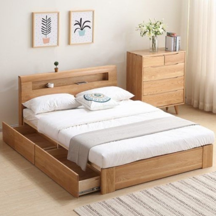 Terlaris Dipan Kayu / Ranjang Laci / Storage Bed / Dipan Kayu Solid