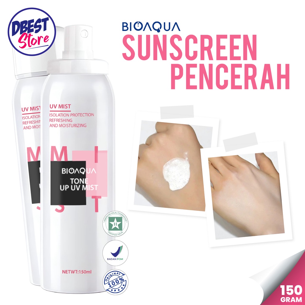 Bioaqua tone Up Moisturizing Whitening Sunscreen Spray Lotion Ampuh Memutihkan Kulit Badan Instan【BPOM】