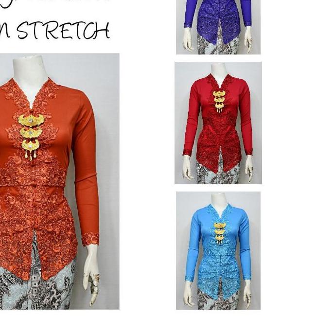 ➮ Indah KEBAYA ENCIM MODERN LENGAN PANJANG BORDIR SENADA KATUN STRETCH KEBAYA WISUDA KEBAYA KATUN KE