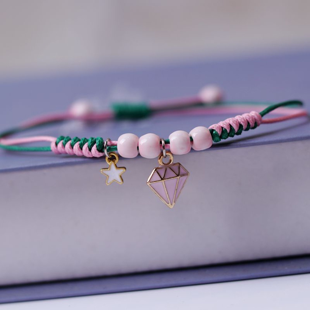 Ipc Gelang Serut Anyaman Adjustable Fashion Bracelet Bunga Simpul Keberuntungan Gelang Untuk Wanita Aksesoris Fashion