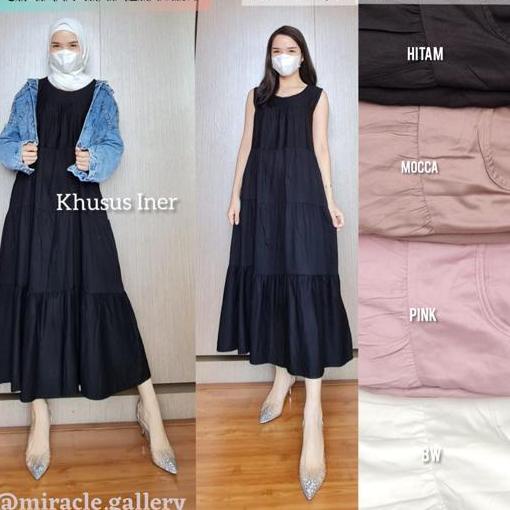BIG SALE INER MIDI SIANTAR / INNER RAYON TWILL MIDI DRESS SIANTAR - WARNA