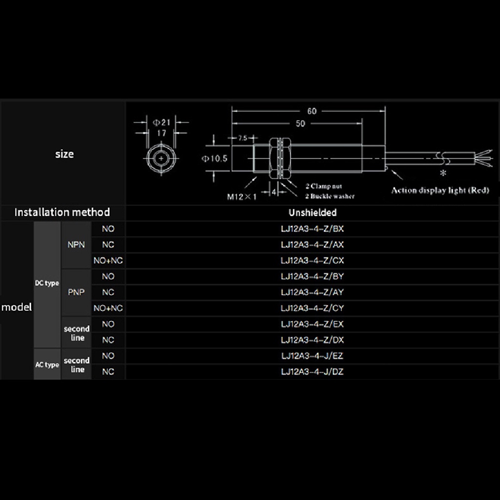 [HeavenDenotation] Sensor Pendekatan LJ12A3-4-Z/AY LJ12A3-2-Z/AX inductive proximity sensor switch HDV