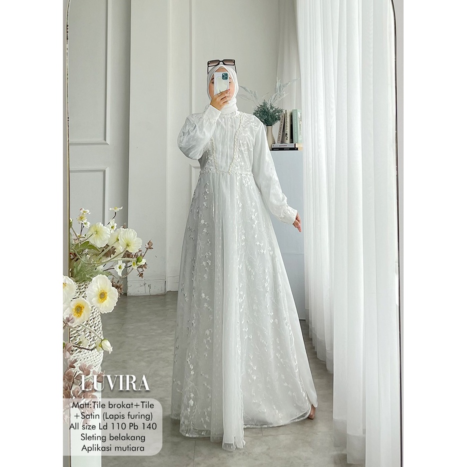 Khadijah Humaira Gamis Brokat Pesta Tile Luvira TERLARIS