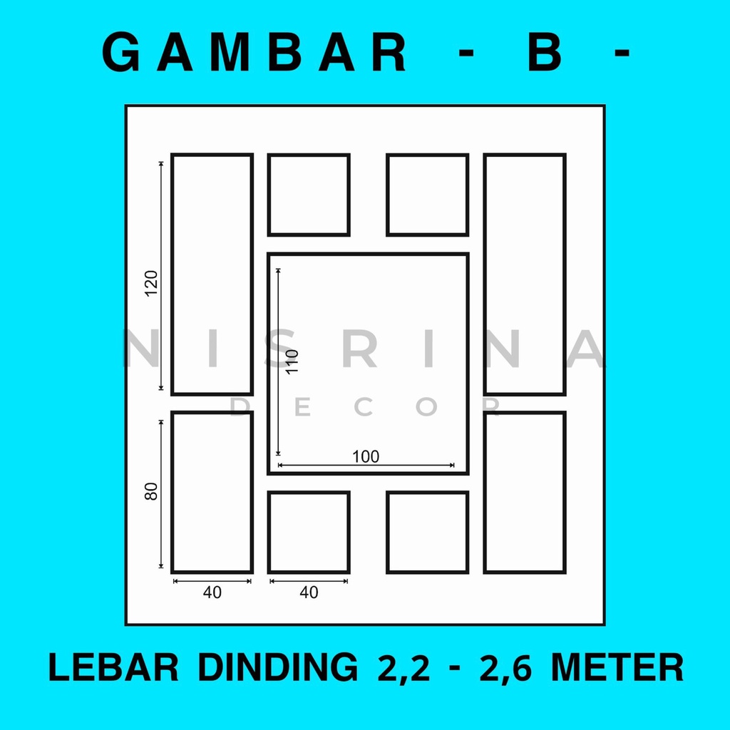 Wall Moulding Premium / Lebar Dinding 2,2 - 2,6 Meter
