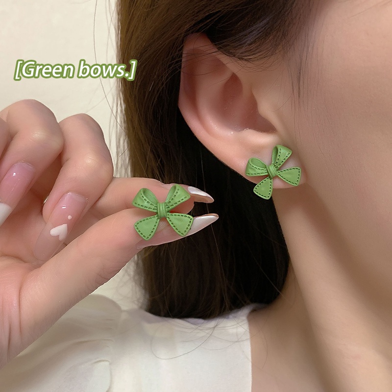 Anting Hijau Sederhana2023Musim Panas Anting Persegi Baru