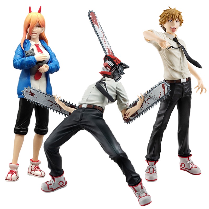 Chainsaw Man Denji Pochita 18 cm PVC Action Figure Ornamen Collectible Model Boneka Mainan Figure