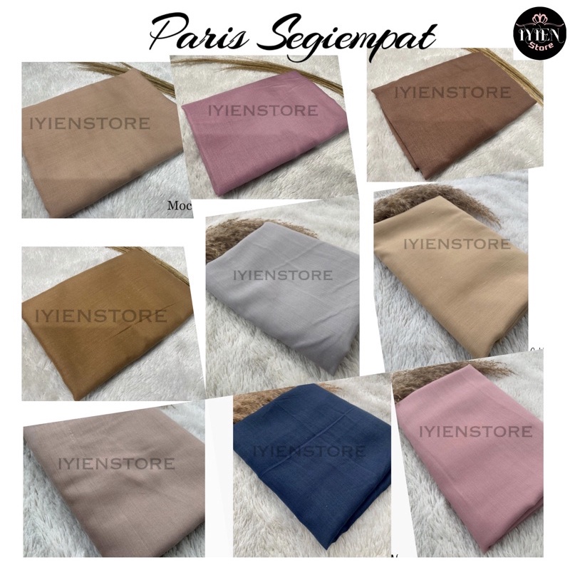 Jilbab Paris | Hijab Segiempat Fashion | Segi Empat Kerudung Muslim Wear | Voal Rapi Nyaman | Paris Premium Jilbab Polos