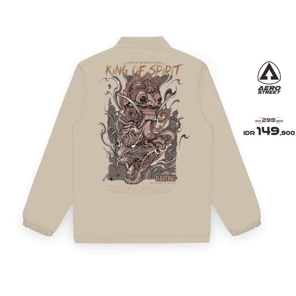 LANGSUNG KIRIM Aerostreet Coach Jacket Barong Krem Jaket DBDAA