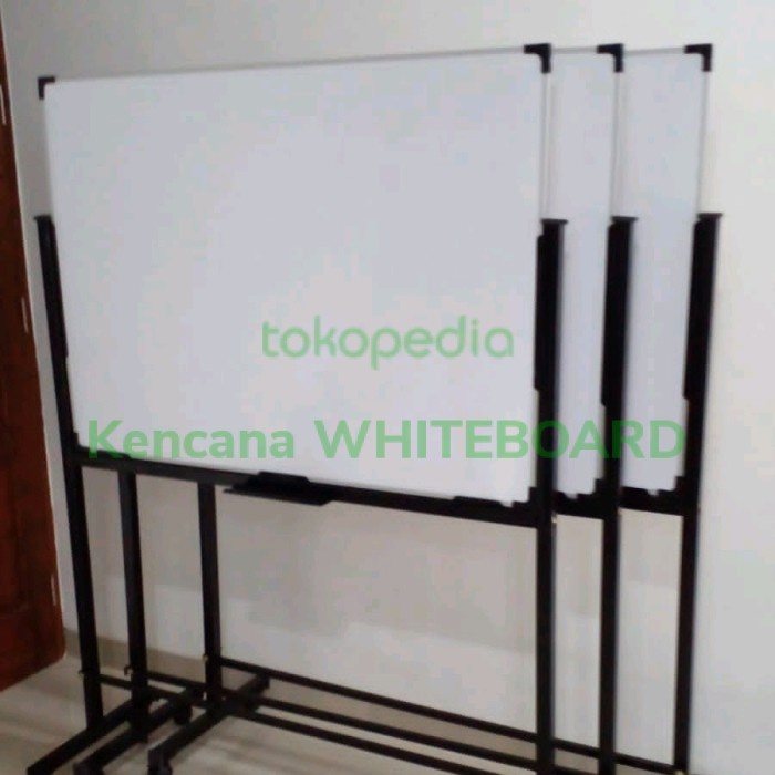 

Tuhe White Board / Papan Tulis Standing 90 120 Cm .Non Magnetik