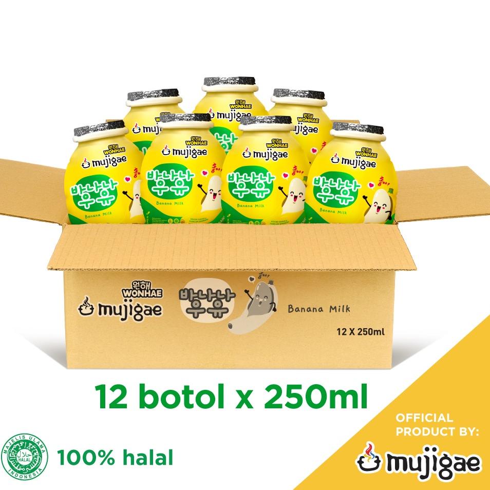 

❅ PAKET ISI 12 - Mujigae Banana Milk Original 250 mL ♫