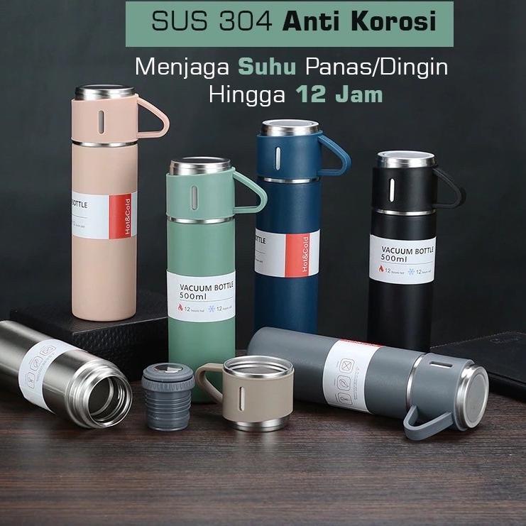 ☻ JCO TERMOS VACUM CUP FLASK GIFT BOX HAMPERS 500ml//TUMBLER BOTOL MINUM SET SULTAN ➲