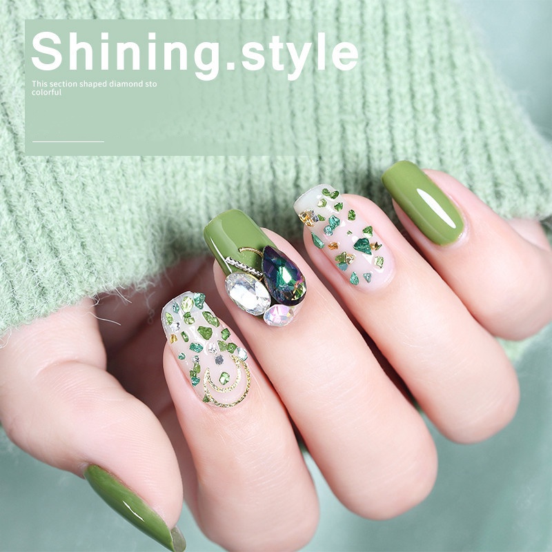 1 Kotak Kuku Rhinestone Aksesoris Kuku Kristal Untuk Kuku 3D Kuku Seni Hiasan Campuran Permata Membutuhkan Nail Art Diy