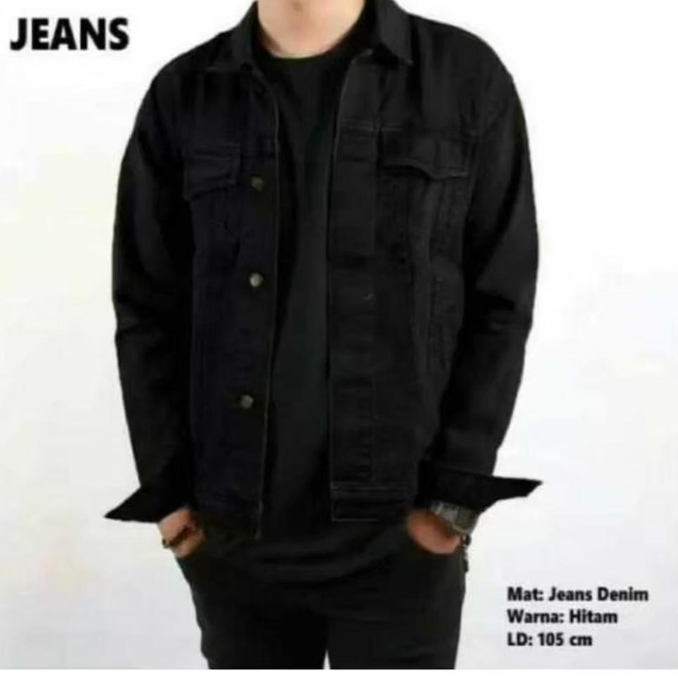 Tren Terbaru Jaket Jeans Denim Pria Distro (Size M - 6XL Jumbo) - POLOS