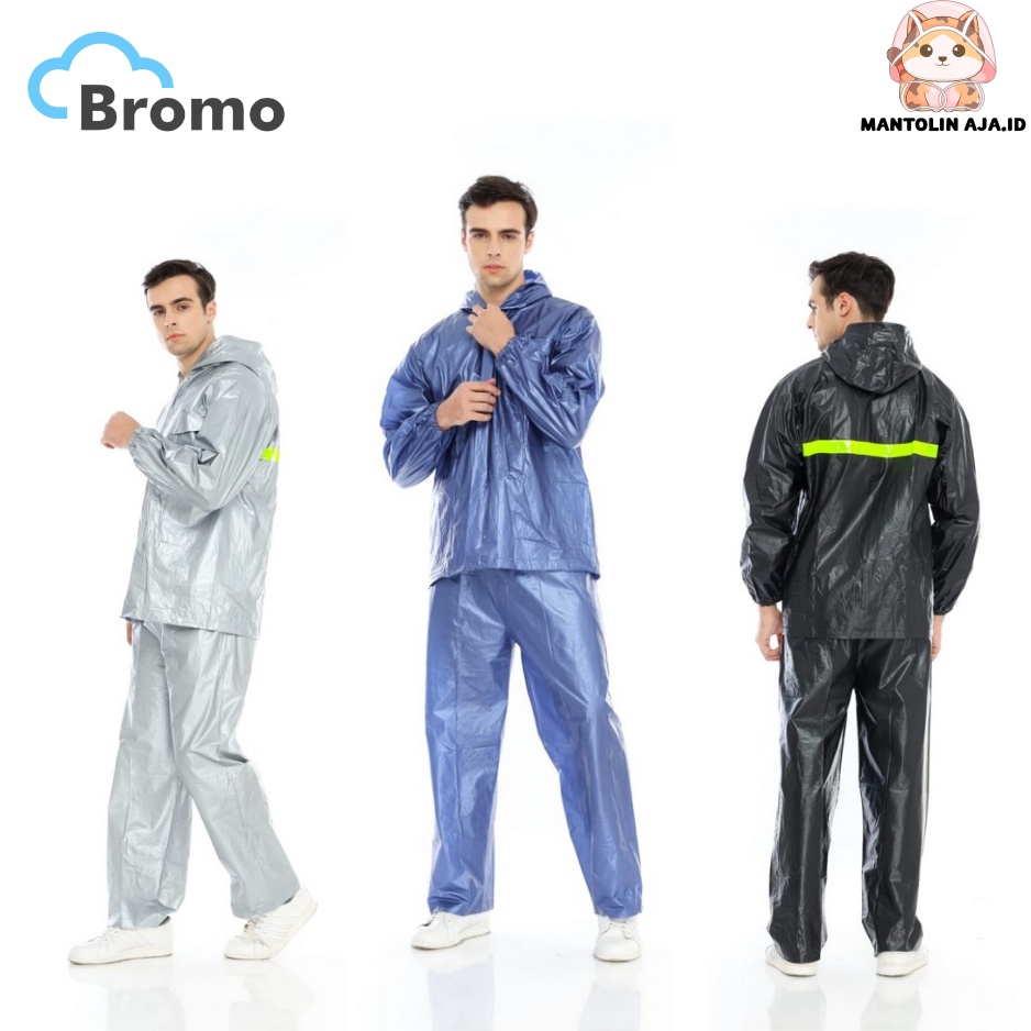 Jas Hujan Pria Mantel Hujan Bromo Original Jas Hujan Wanita Unisex Bahan 100% Waterproof