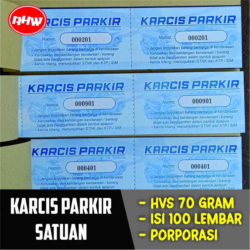 

KARCIS PARKIR SATUAN
