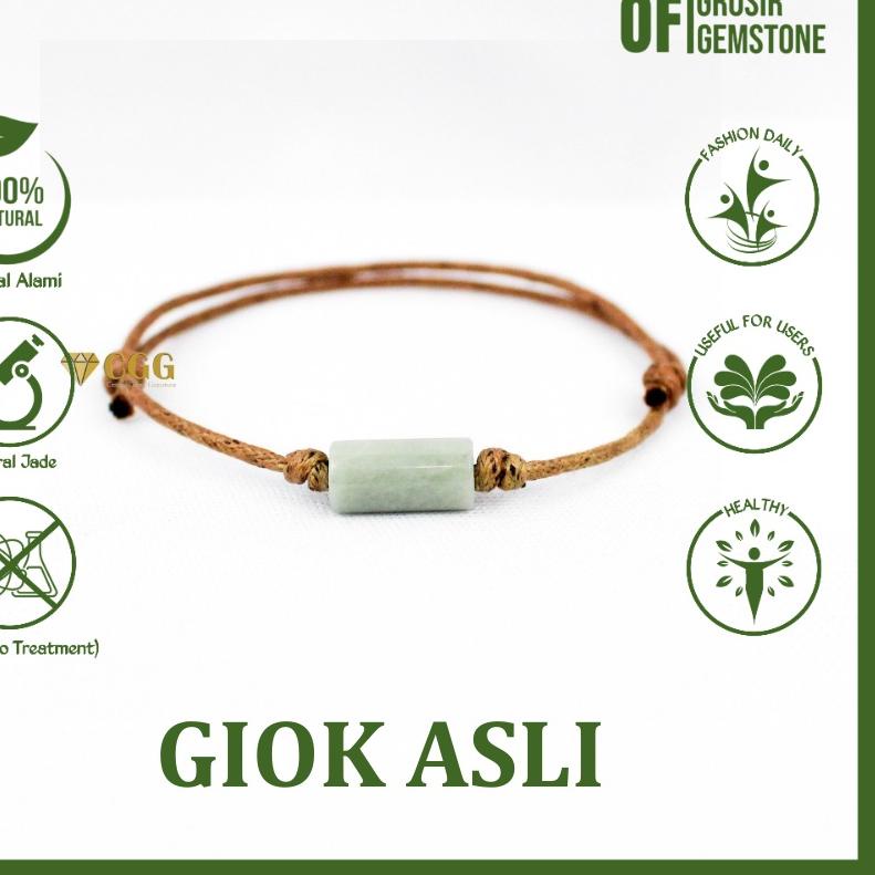 ► Gelang Tali Batu Giok Asli ☏