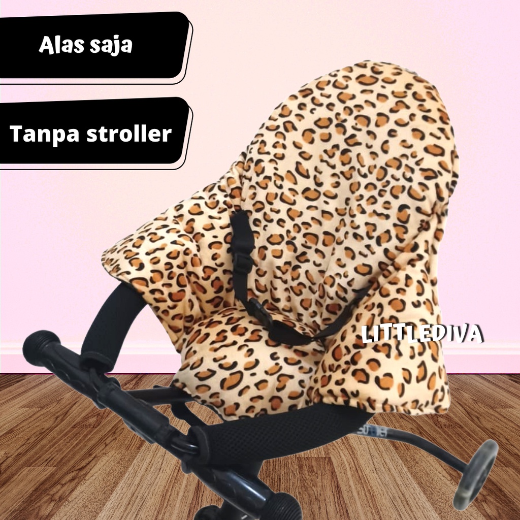 FURRY CHEETAH - TRIKE PAD Sandaran SEGITIGA alas stroller kereta dorong stroler bayi akachan micro