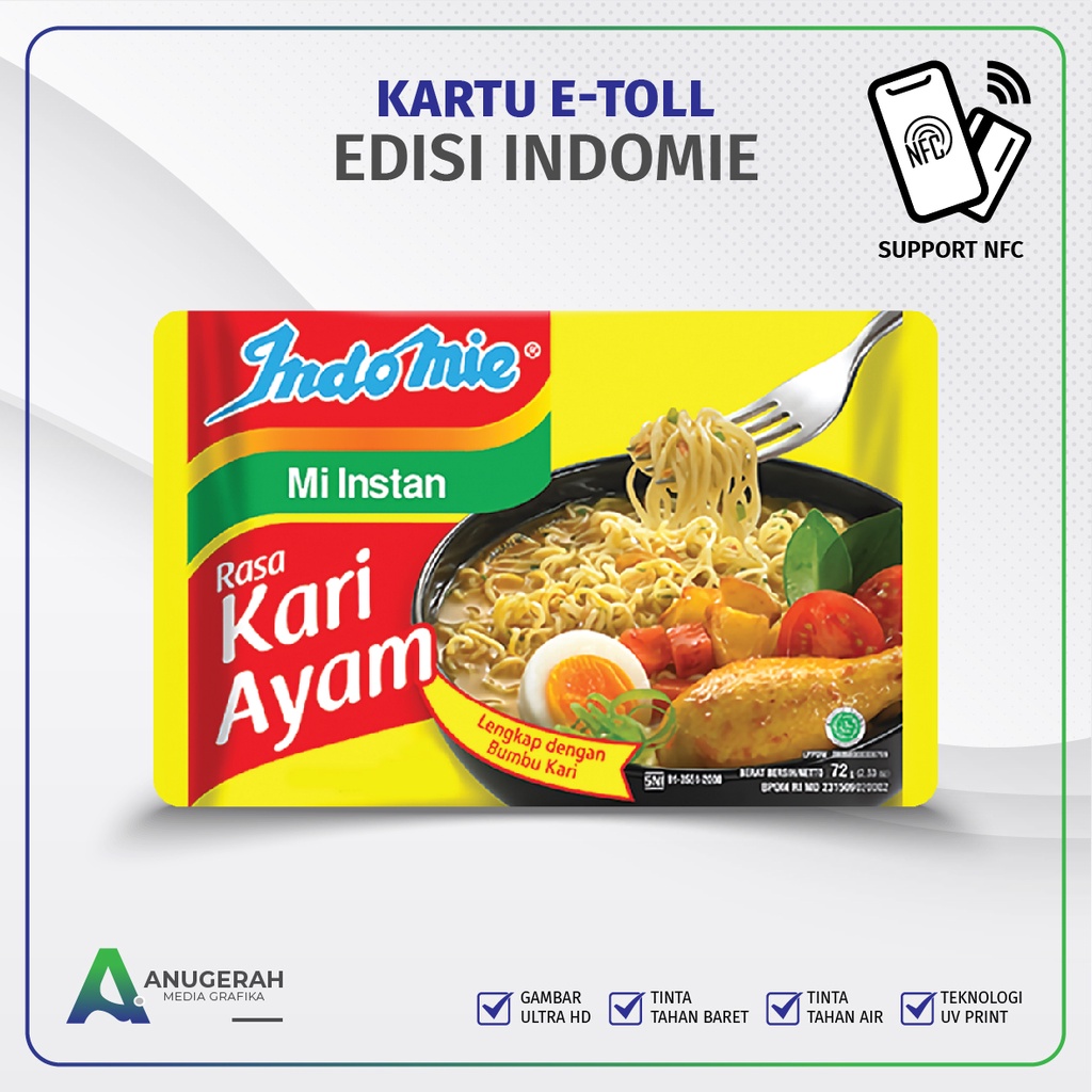 Kartu E-toll Flazz BCA Emoney Brizzi BNI Tapcash Edisi Indomie