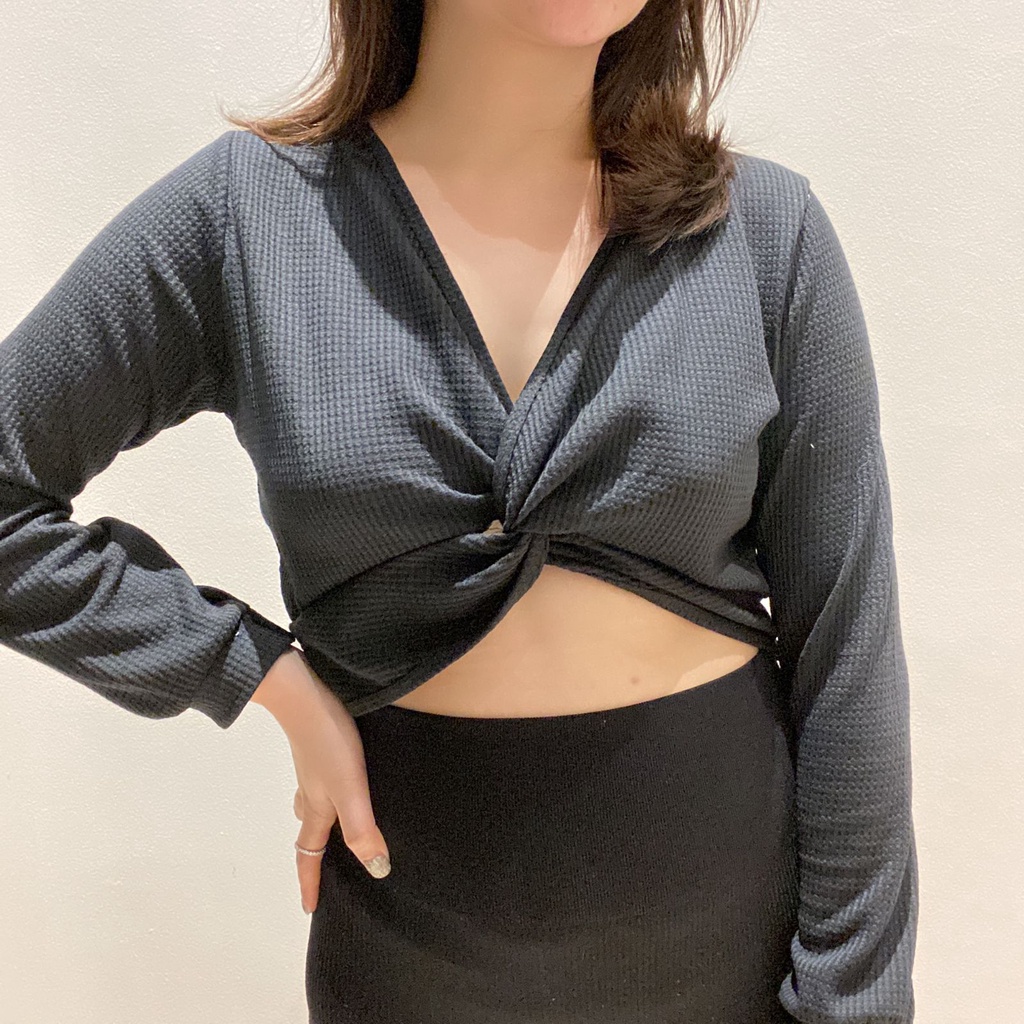 (COD) OH Fashion Blouse Manila Shirt Wafel #2B00