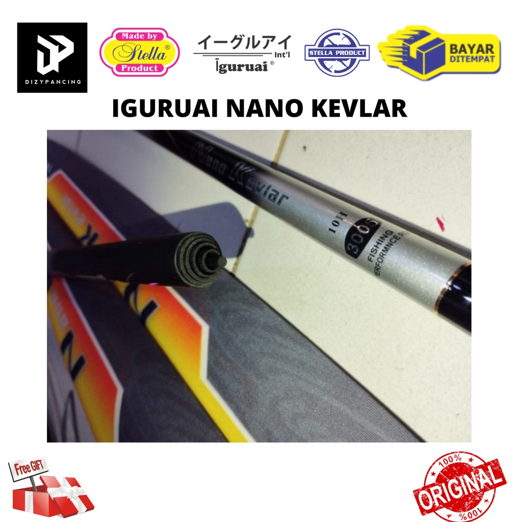 Joran Tegek Pancing Iguruai Nano Kevlar action 10h  300 360 450