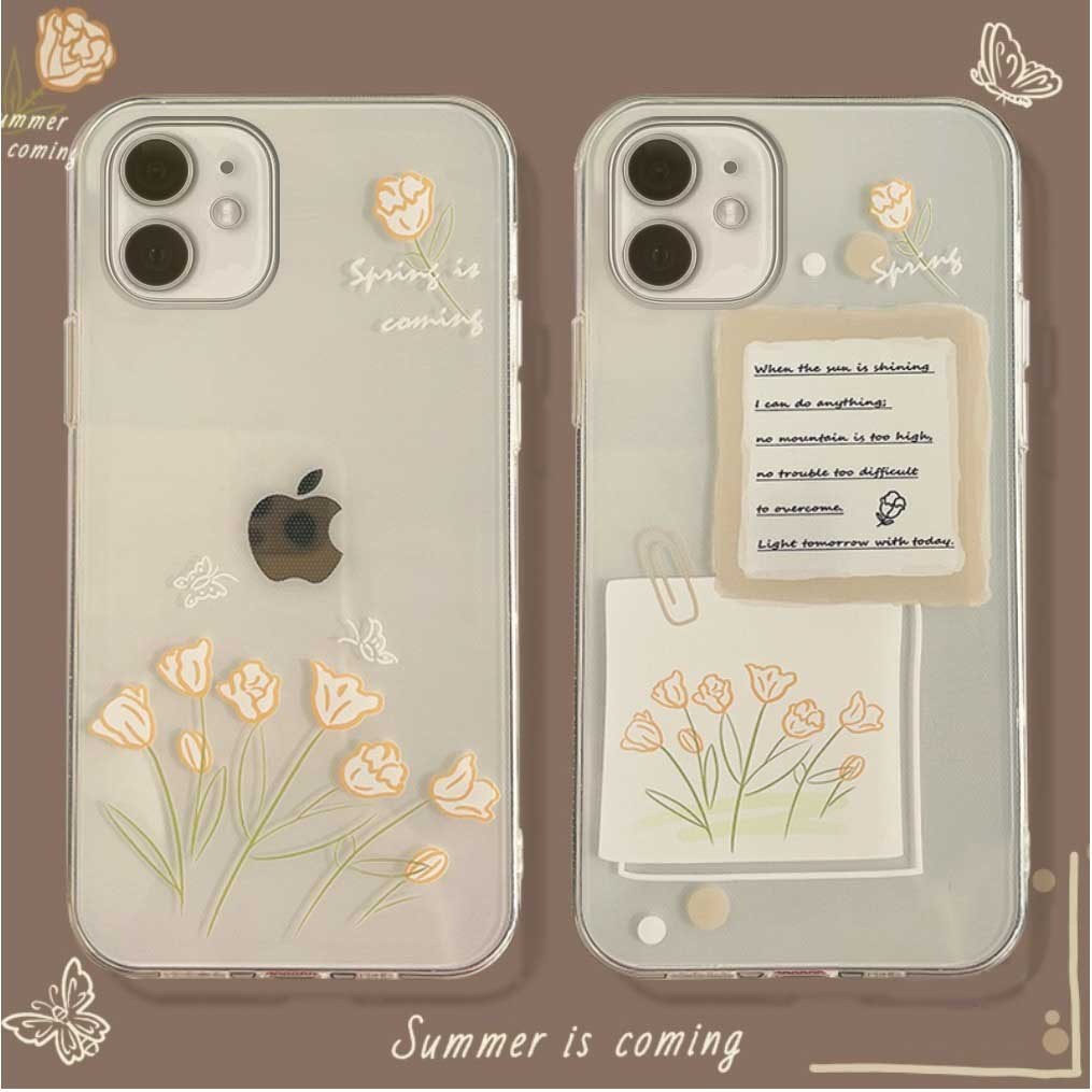 spring flower clear anticrack case printing oppo a3 nfc a3x a60 a78 4g a58 4g a38 a18 A16 A55 5G a15