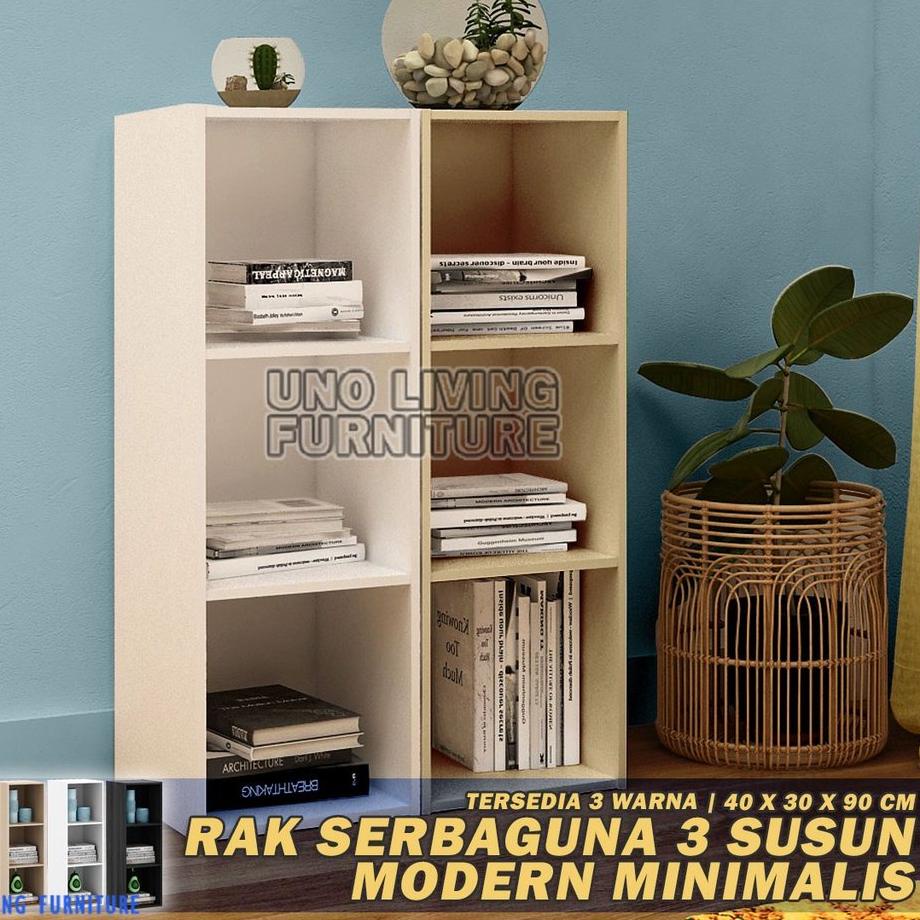 ❁ RAK BUKU SERBAGUNA 3 SUSUN LEMARI BUKU RSG 3 SUSUN RAK SERBAGUNA RAK SEPATU RAK KAYU RAK SUSUN ☑