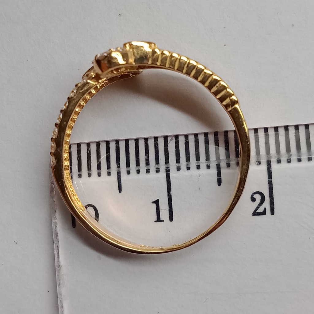 Cincin emas 17k - 2.25 gr kadar 750 - CBS200000005