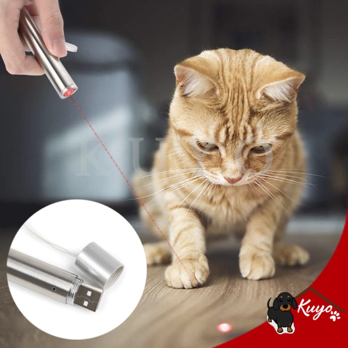 

[[JNT COD]] Laser Pen Mainan Kucing - Cat Laser Toy Pointer LED USB Rechargable