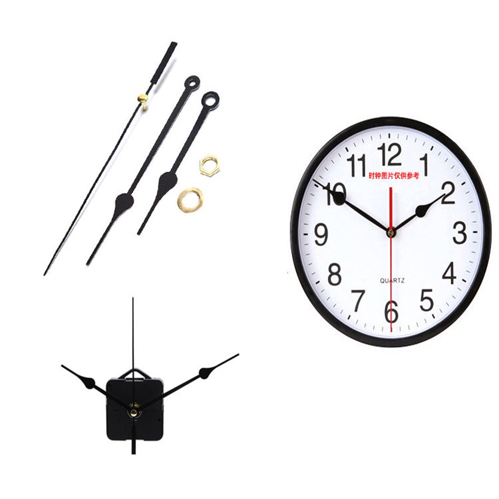 Jam Quartz Dinding Senyap Perangkat Pengganti Cardioid Long Pointer Parts Set