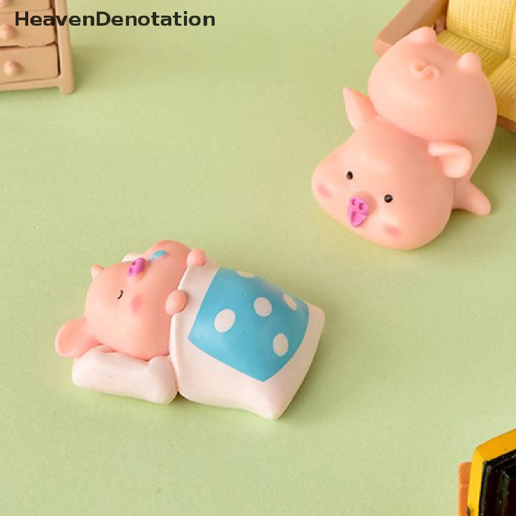 [HeavenDenotation] 7pcs / set Cartoon Pig Animal Doll Toy Model Statue Figurine Ornament Miniatures HDV